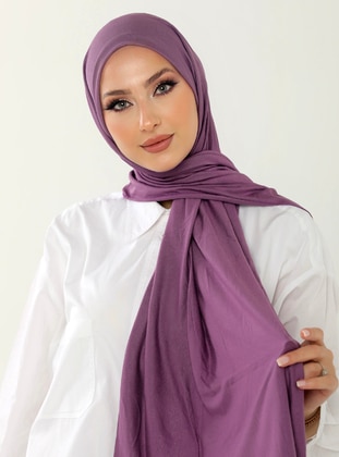 Luxury Combed Cotton Shawl Purple