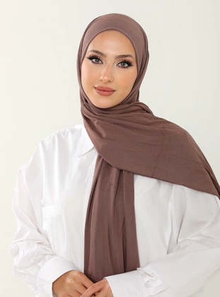 Luxury Combed Cotton Shawl Fig
