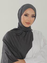 Luxury Combed Cotton Shawl Anthracite