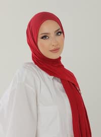 Luxury Combed Cotton Shawl Red