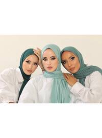 Set of 3 Luxury Jersey Shawl - Coral Green Petrol Green Turquoise