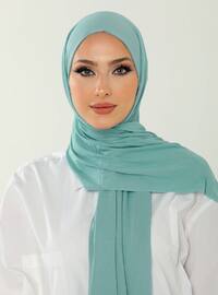 Set of 3 Luxury Jersey Shawl - Coral Green Petrol Green Turquoise