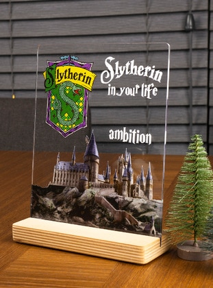 Harry Potter Slytherin Gift, Hogwarts, Hogwarts Slytherin Buildings Logo Gift, Birthday Gift Decorative Table Top Frame