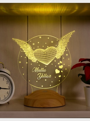 New Year Gift New Year's Special Gift Happy New Year Gift Angel Winged Heart Led Lamp Multicoloured