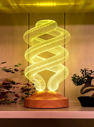 Helezon 3D Led Lamp, Housewarming Party Gift, Abstract Art, Modern Night Light, Gift for Christmas, Gift For Gamer, Artist, Engineer