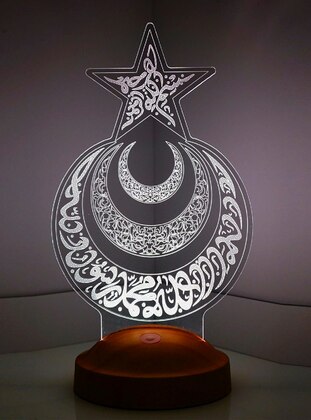3D Crescent Star Symbol LED Lamp, Gift for muslim friend