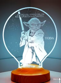 Star Wars Gift Yoda 3D Led Lamp, Yoda Night Light