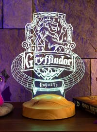Harry Potter Gryffindor Gift, Hogwarts, Hogwarts Gryffindor Buildings Logo Gift, Birthday Gift Decorative LED Lamp