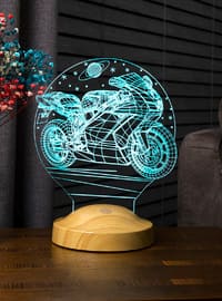 Racing Motorcycle Gifts For Men, Valentine`s Day Gift, Nightlight, Engraved Gift For Him, 3D Magic Lamp, Led Lights for Ofis