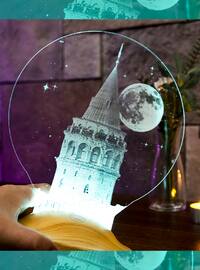 Galata Tower Led Lamp, Istanbul Souvenir, Engraved Gift from Istanbul to Friends and Family, Homedecor