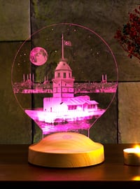 Maiden`s Tower Memorial night light, Istanbul Souvenir Led Lamp