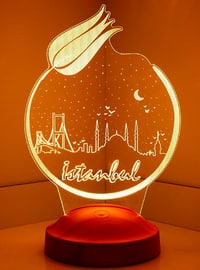 3D Led Lampshade Istanbul, Istanbul Souvenir Gift, Symbol of Istanbul Tulip