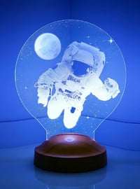 Astronaut Figured Space Gift Led Lamp, LED Night Light with Astronaut, Space Decor Boys Room, Spaceman Light Table