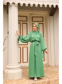  Green Almond Modest Dress