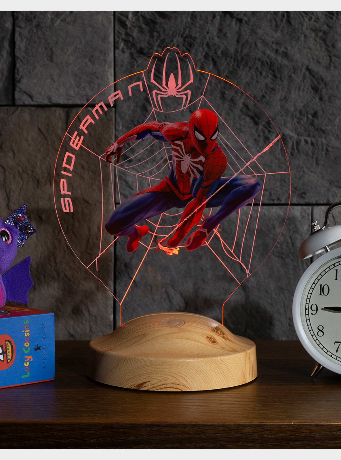 kampioen Mus Razernij Spiderman, Kids Room Spider-Man Night Light, Gift for Birthday Colorful Led  Lamp