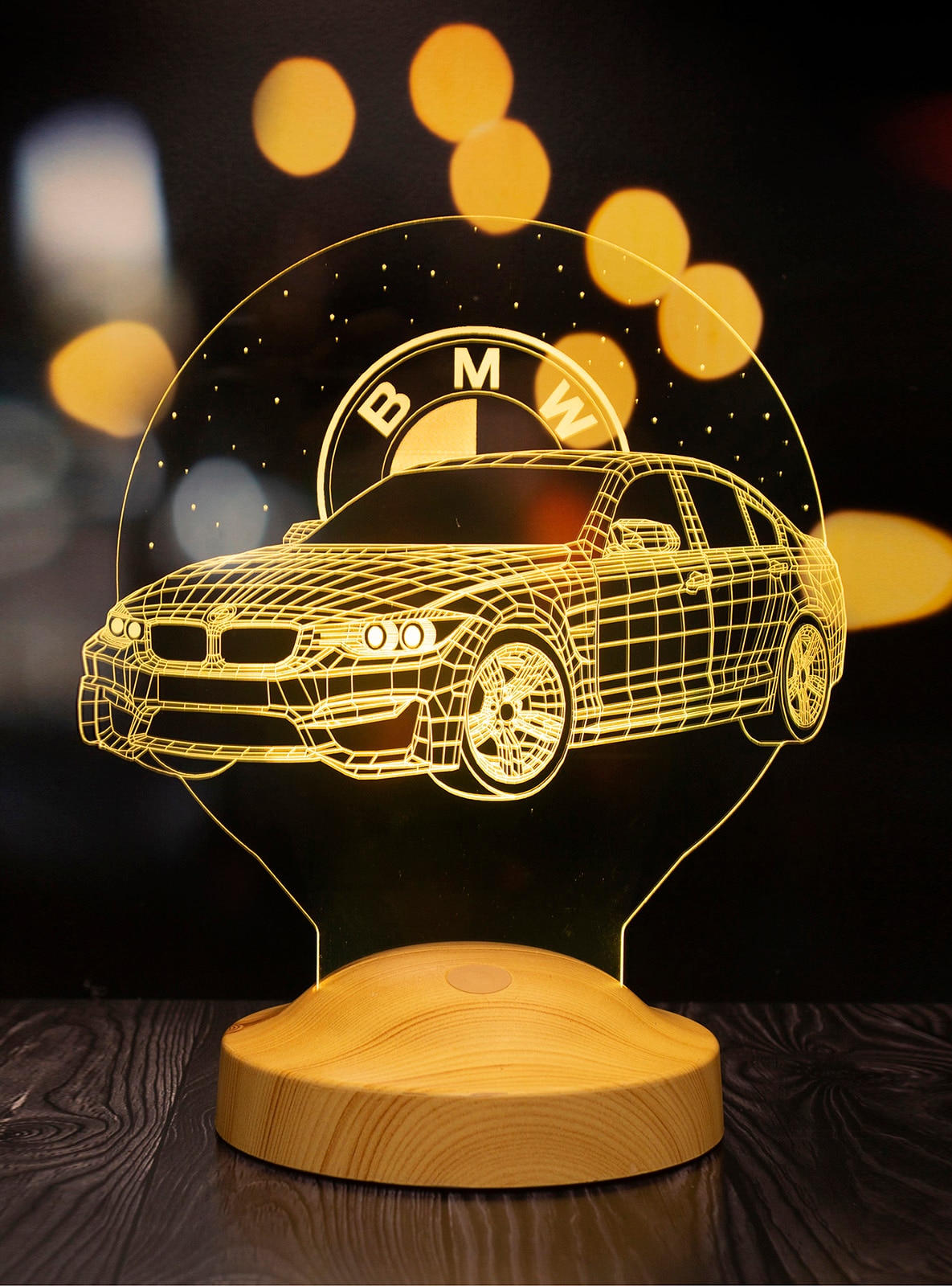 BMW 3D Led Lampe für Autofans, Geschenk für Autoliebhaber