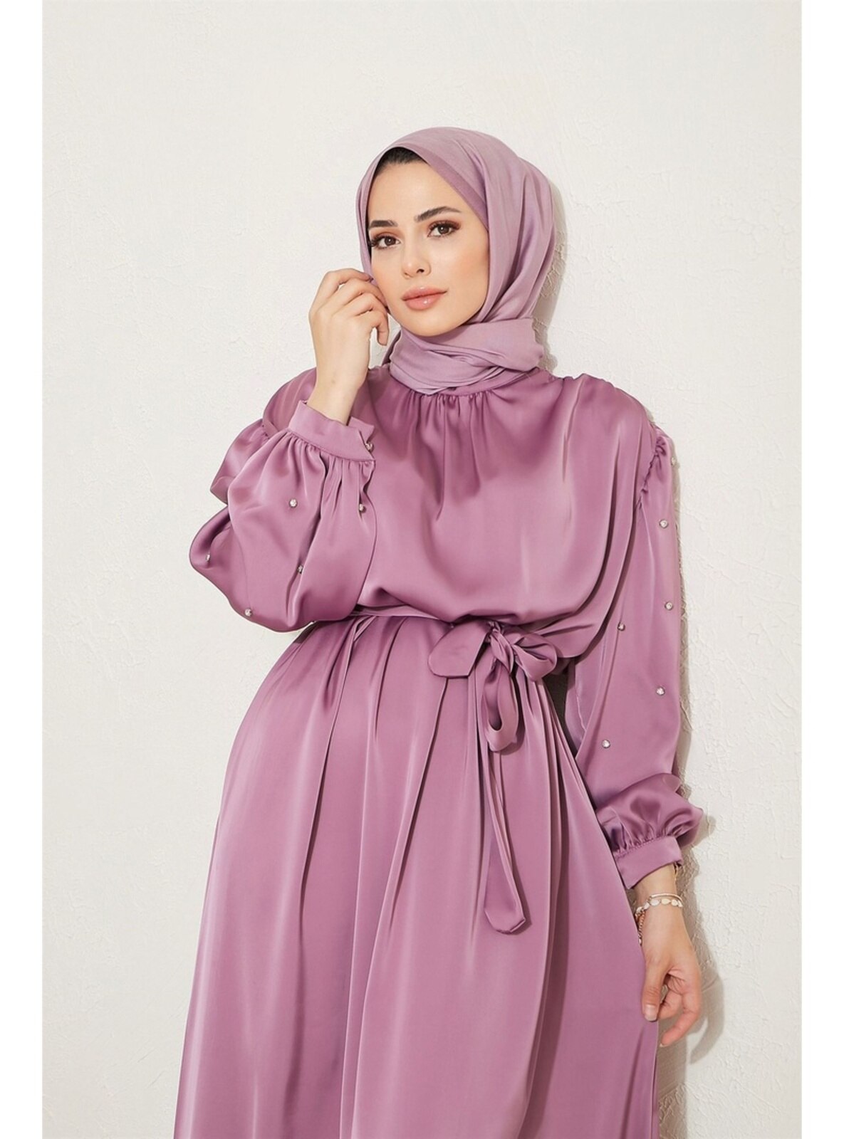  Lilac Modest Dress