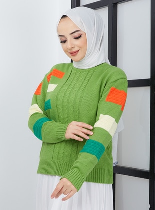 Nergis Neva Green Knit Tunics