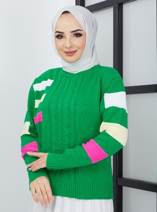 Nergis Neva Green Knit Tunics