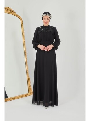 Moda Echer Black Modest Evening Dress