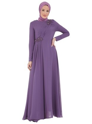 Moda Echer Lilac Modest Evening Dress