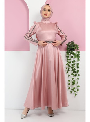 Dusty Rose - Modest Evening Dress - MISSVALLE