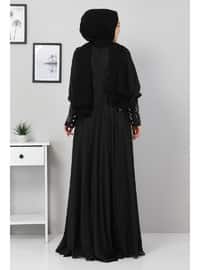 Fully Lined - Black - Modest Evening Dress