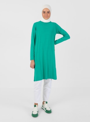 Forest Green - Crew neck - Tunic - Refka