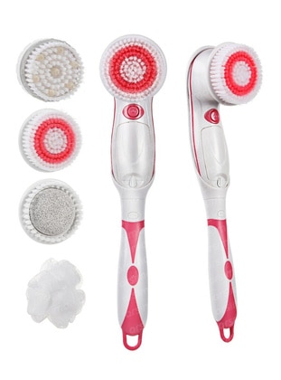 4 In 1 Electric Face Body Cleansing Shower Brush Set | Exfoliating Shower Scrub Fiber Waterproof Cleansing Brush Full Body Set