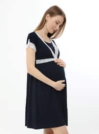  Dark Navy Blue Maternity Pyjamas
