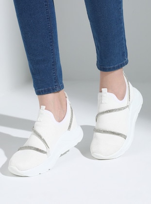 White - Casual - Flat Shoes - Crash