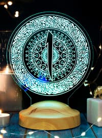 Gift for Muslim Friend, Elif Arabic Letter Led Night Light, islamic Nursery Decor, islamic Baby Gift, Home Decoration Arabic, Table Lamp