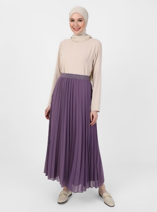 Vintage Purple - Fully Lined - Skirt - Refka
