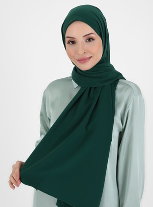 Silk Cotton Shawl Emerald Green