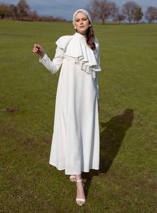 Al Tatari Ecru Modest Dress