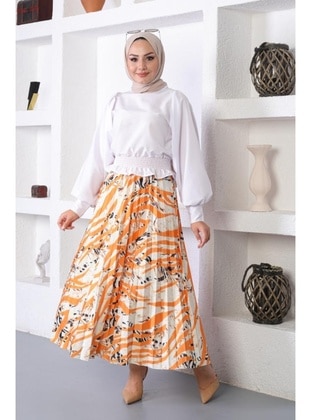 Benguen Orange Skirt