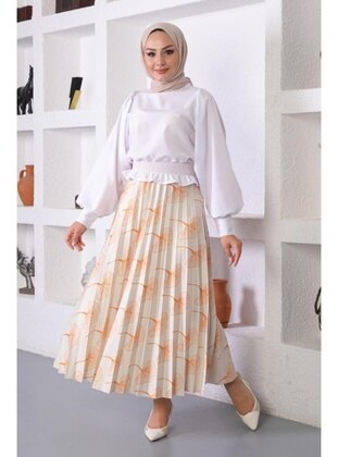 Benguen Orange Skirt