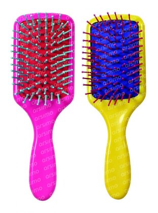 Colorful Hair Brush | Colorful Rectangle Hair Detangling Combing Brush 18 cm