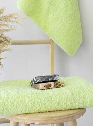 Gold Cotton Green Towel