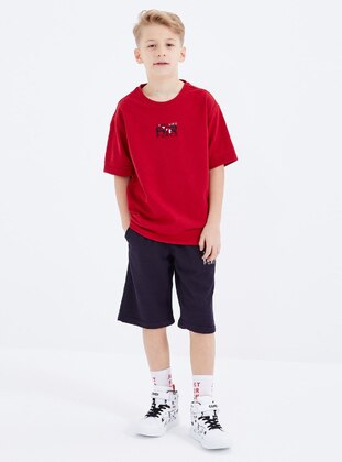 Tommy Life Red - Navy Boys` Suit