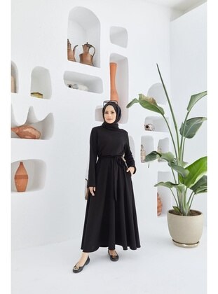NS Moda Black Modest Dress