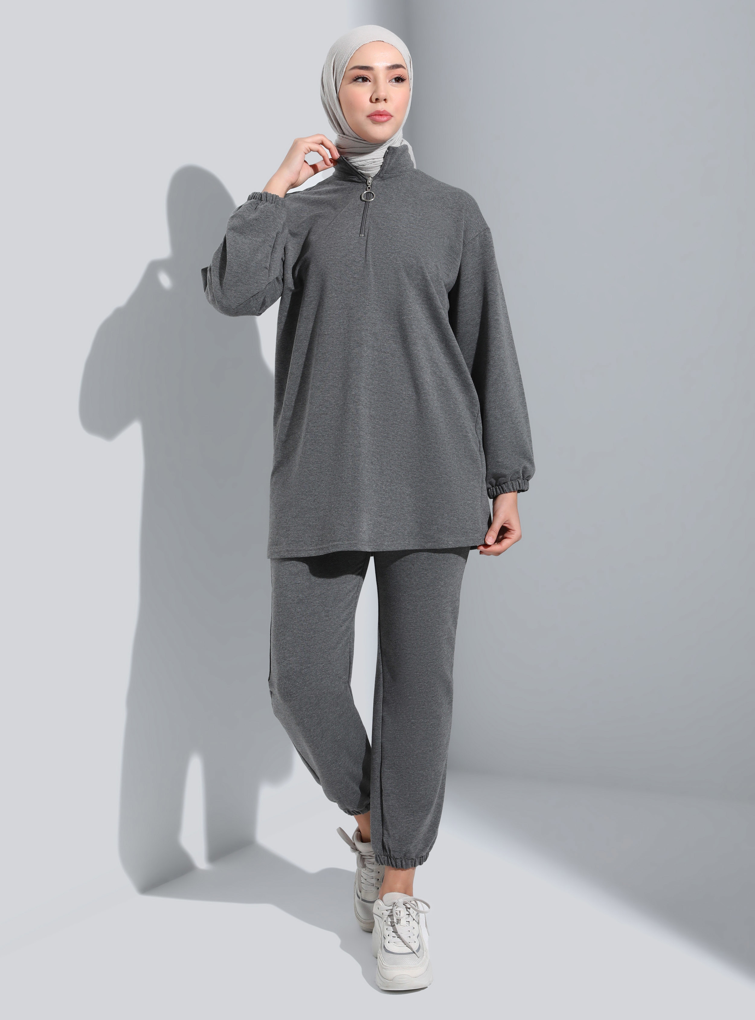 Anthracite - Polo neck - Tracksuit Set