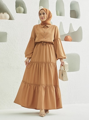 Neways Camel Modest Dress