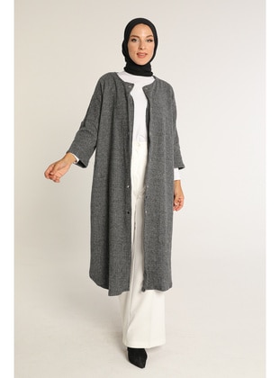 Maymara Gray Plus Size Topcoat