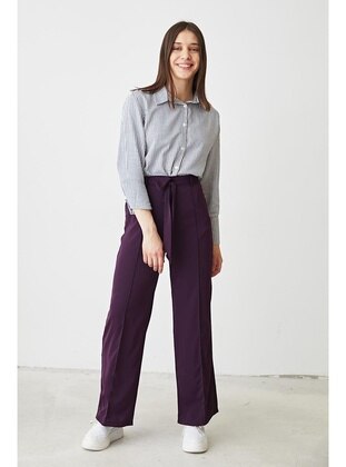 Purple - Pants - Moda Ebva