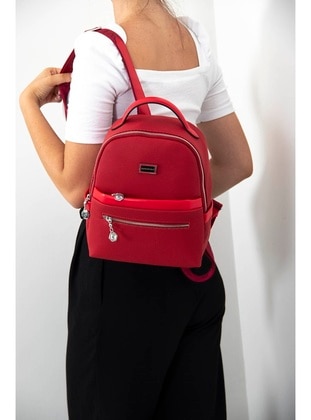 Silver Polo Red Backpacks