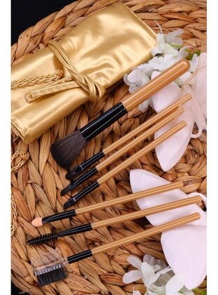 7-pack Brush Set with Pouches Golden Yellow