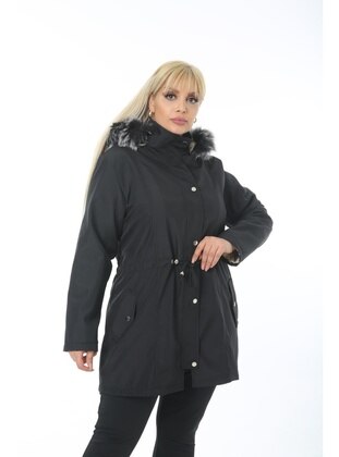 By Alba Colleciton Neutral Plus Size Puffer Jacket