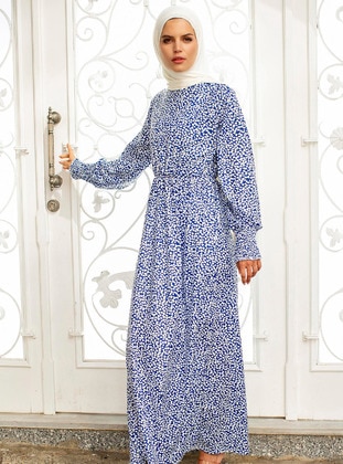 Tofisa Blue Modest Dress