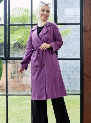 Tofisa Purple Trench Coat